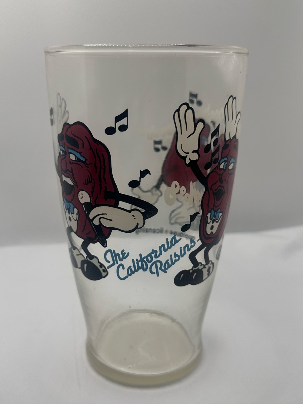 Vintage 1989 Applause "California Raisins" drinking glass 28 oz